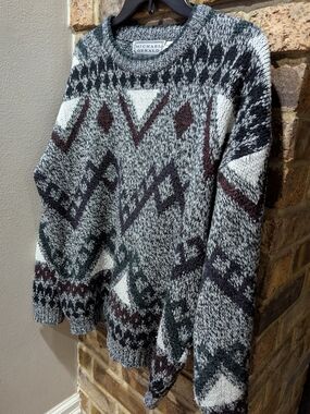Vintage Michael Gerald Crewneck Geometric Sweater
